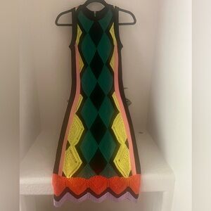 Gianni Versace Colorful Crochet Dress